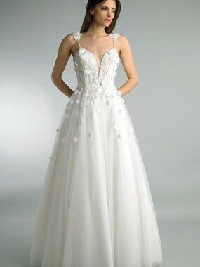 D8926LB Sleeveless Evening Gown - Ivory